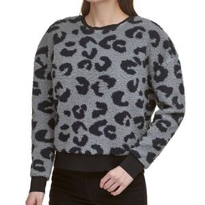 DKNY Fleece Cropped Sweater